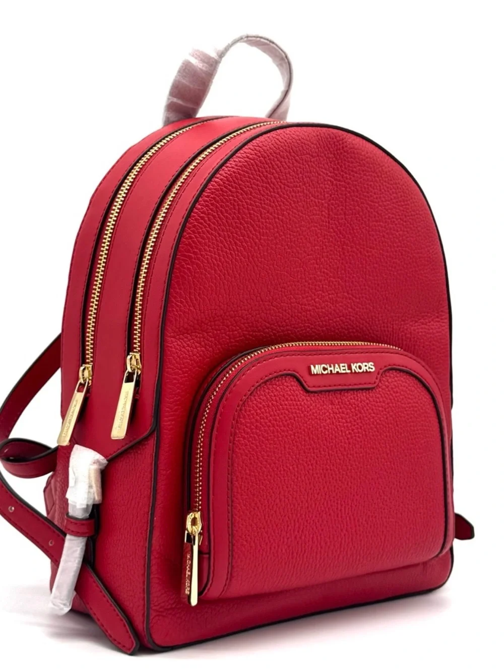 Michael Kors Jaycee Medium Signature Logo Backpack Bright Red